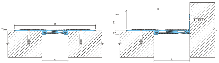 Деформационный шов тип ДШО-0-УГЛ/040